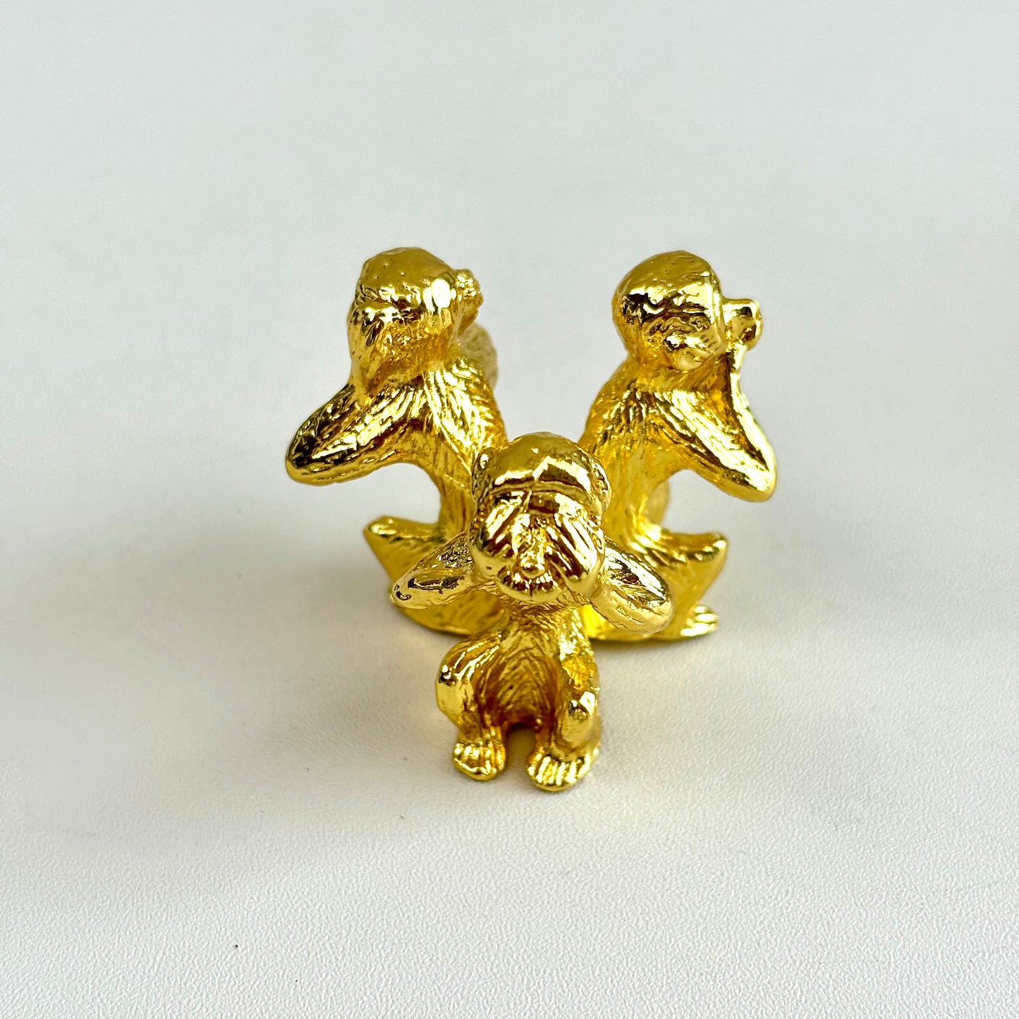 $5/1pcs Brilliant golden three monkeys crystal base,Brilliant rose gold three monkeys crystal base, crystal sphere base.