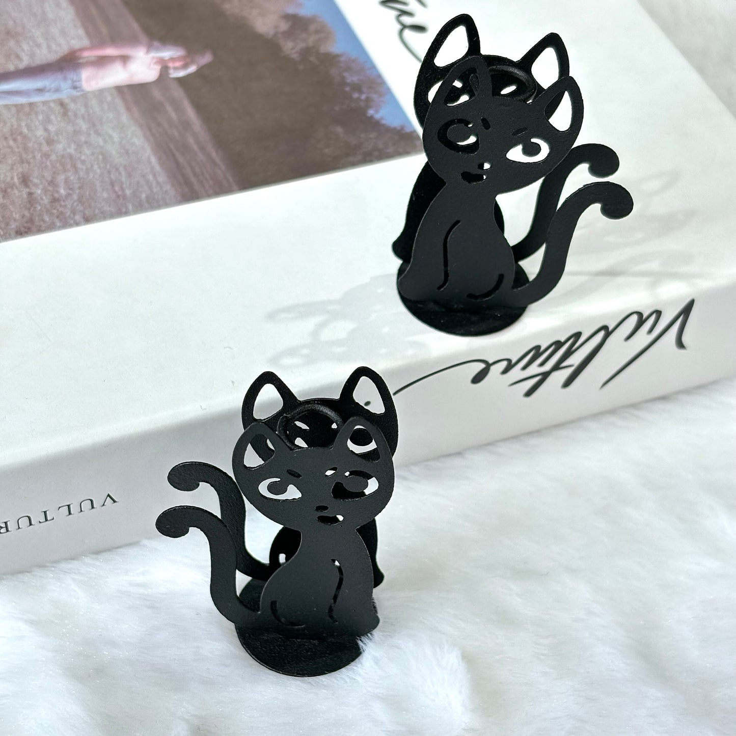 $0.9/1pcs Black kitty cat crystal base, crystal sphere base.