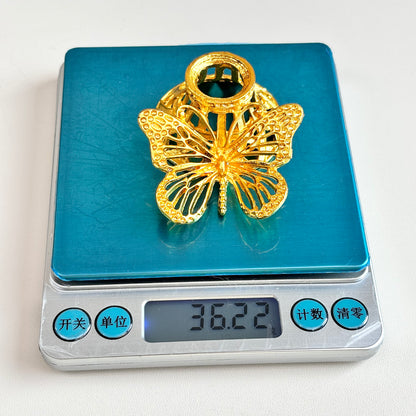 $2.9/1pcs Brilliant golden butterfly crystal base, crystal sphere base.