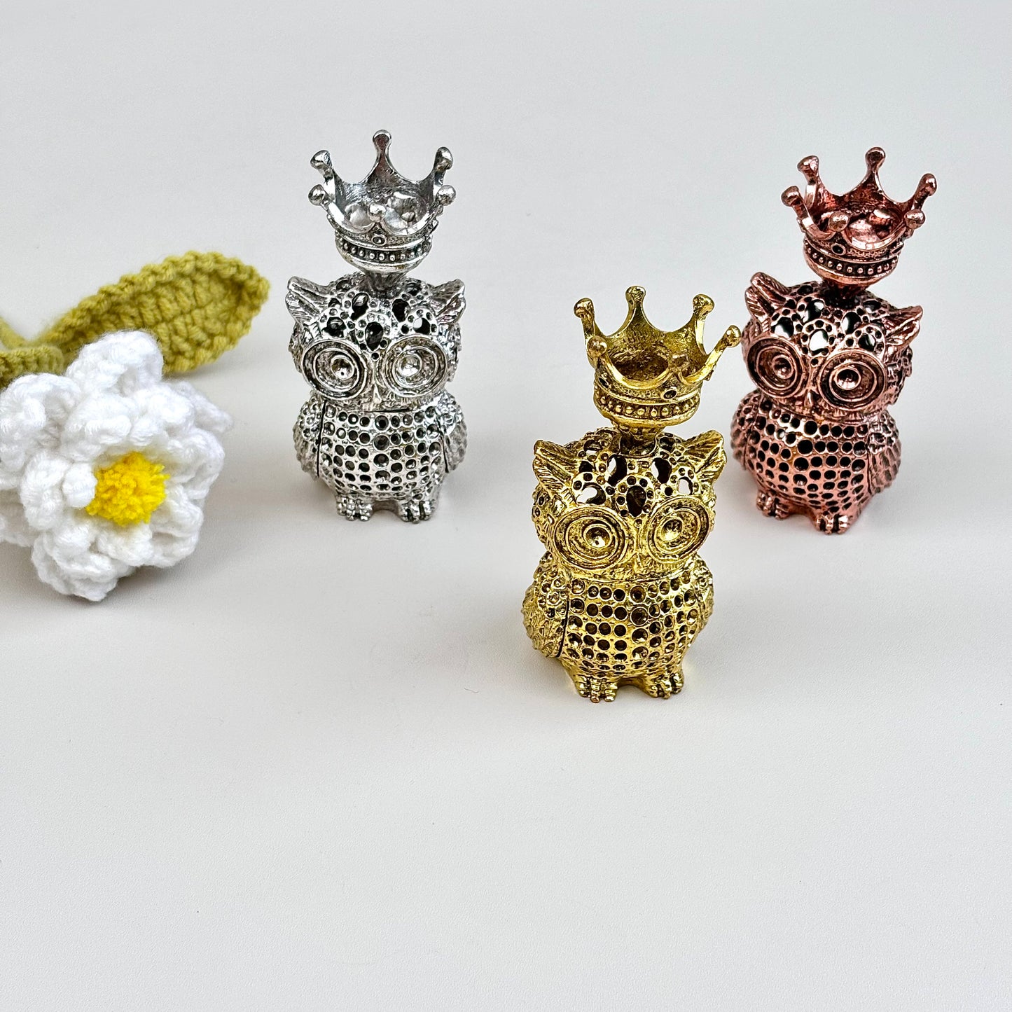 $7.6/1pcs Golden owl crystal base, Rose gold owl crystal base,Silvery owl crystal base, crystal sphere base.