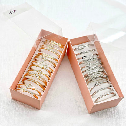 $39.9/ A box of golden or silvery bracelets(There are 12 of them).