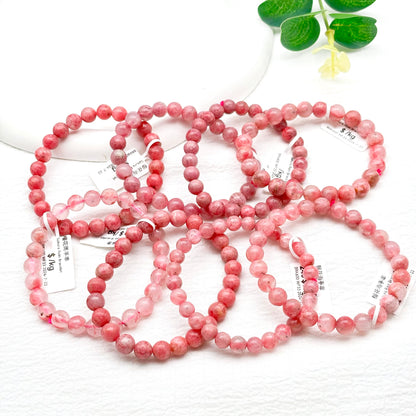 Wholesale prices — 80%: New crystal bracelets , minimum order of 1KG. Choose from Larimar, Plum blossom Tourmaline, prasiolite, Red Calcite, Strawberry Quartz, and more...