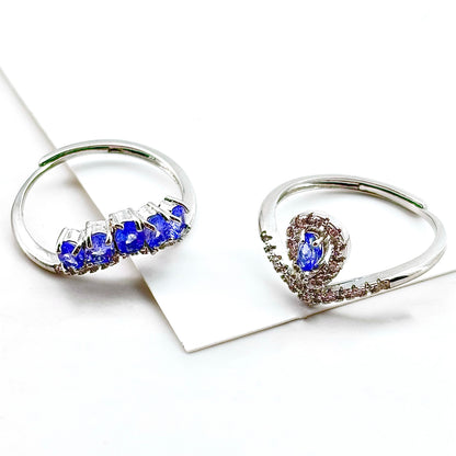 $7/PC Tanzanite Combination Ring,A Beautiful and Charming Crystal Ring