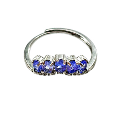 $7/PC Tanzanite Combination Ring,A Beautiful and Charming Crystal Ring