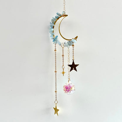 Moon pendant dreamcatcher,gifts for family and friends.