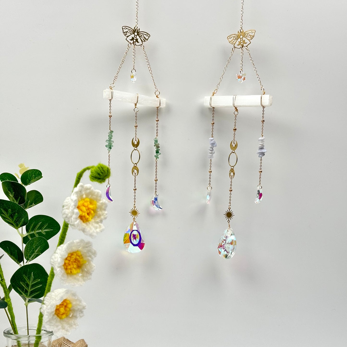 Butterfly、rhomb、cloud、circle、pendant dreamcatcher,gifts for family and friends.