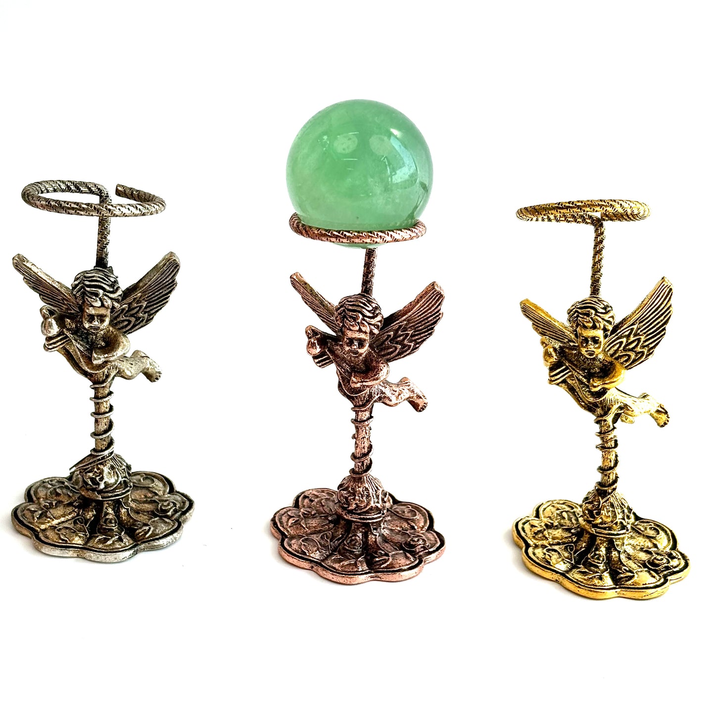 $5.6/1pcs Cupid crystal sphere base.