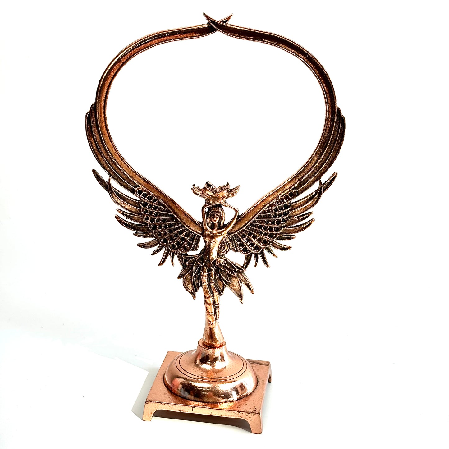 $8.9/1pcs Angle with long wing crystal sphere base.