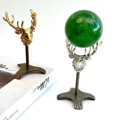 $6.5/1pcs Deer haed crystal sphere base.