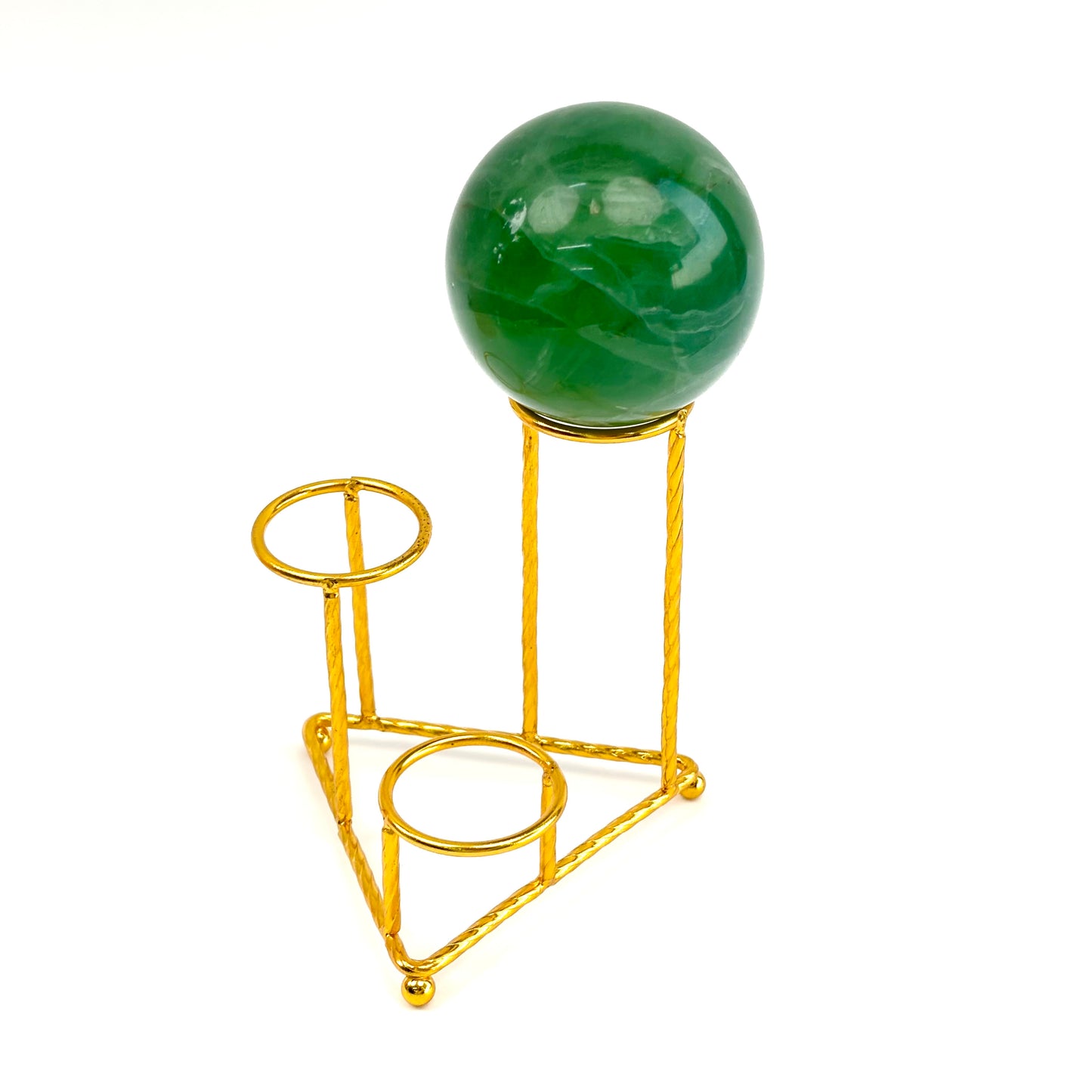 $5.3/1pcs Golden three-sphere standing crystal sphere base.