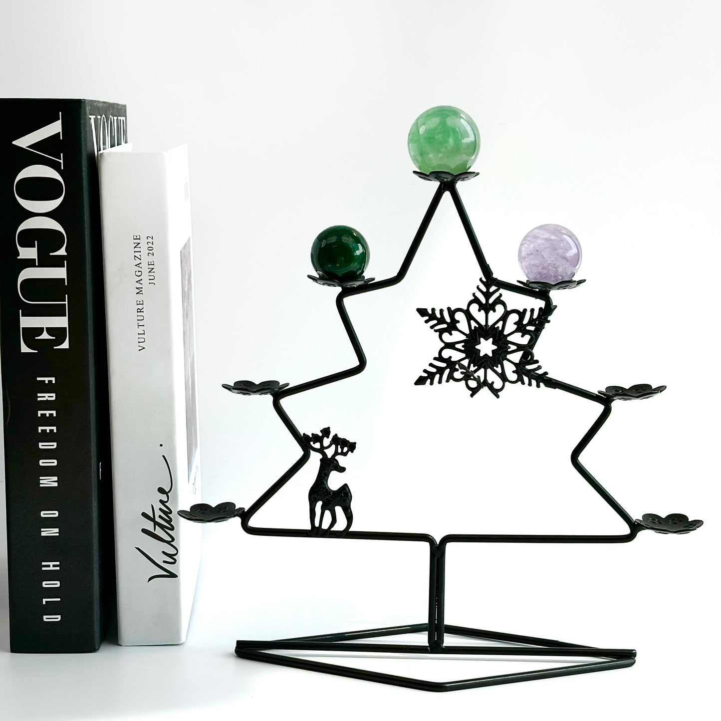 $8.5/1pcs  Black christmas tree sphere crystal sphere base.