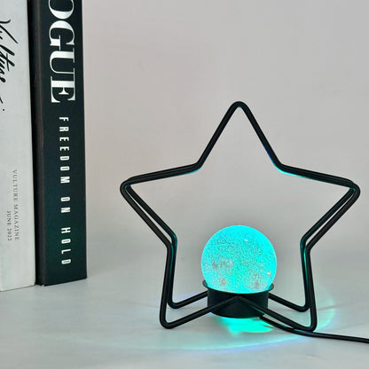 Five pointed star luminous base+Crystal sphere