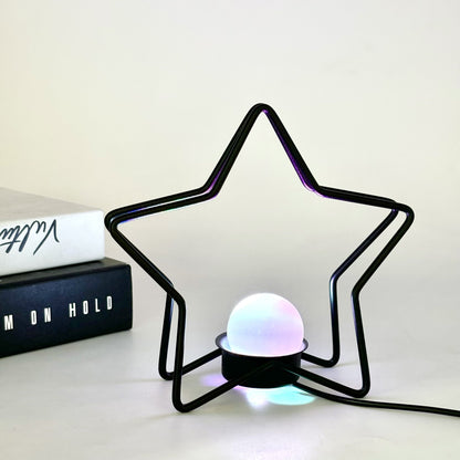 Five pointed star luminous base+Crystal sphere