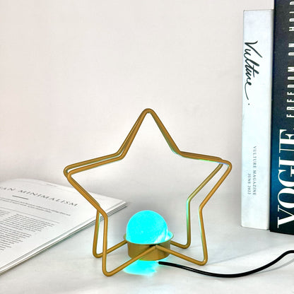 Five pointed star luminous base+Crystal sphere