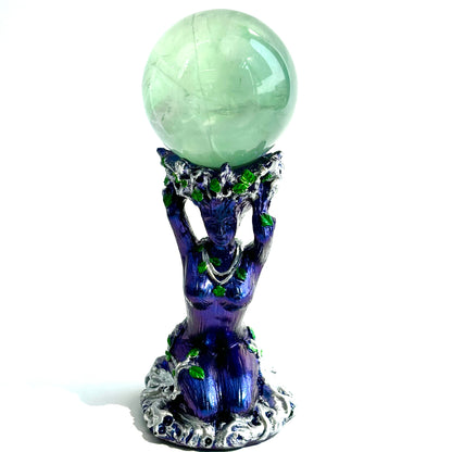 $10.3/1pcs Perple monther earth sphere crystal base.