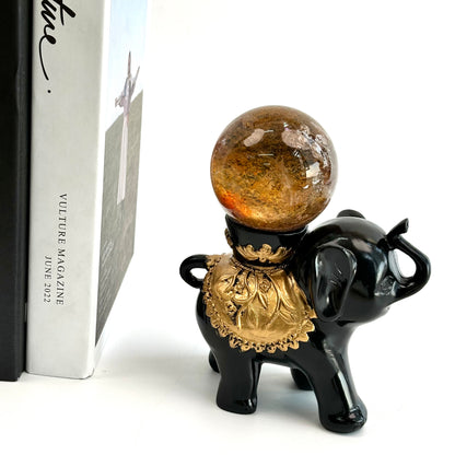 $10.4/1pcs Black elephant sphere crystal base.