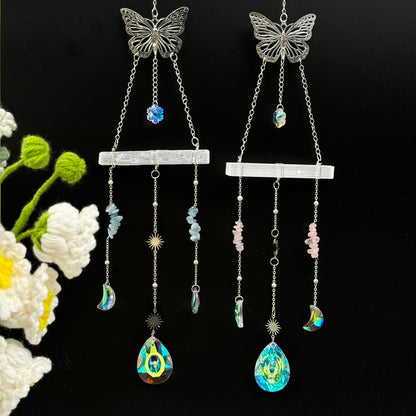 Atrapasueños colgante con forma de mariposa, rombo, nube, círculo, regalo para familiares y amigos.