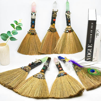 $18/PCS Crystal Magic Broom, Decoration, Collection, Festival Gift