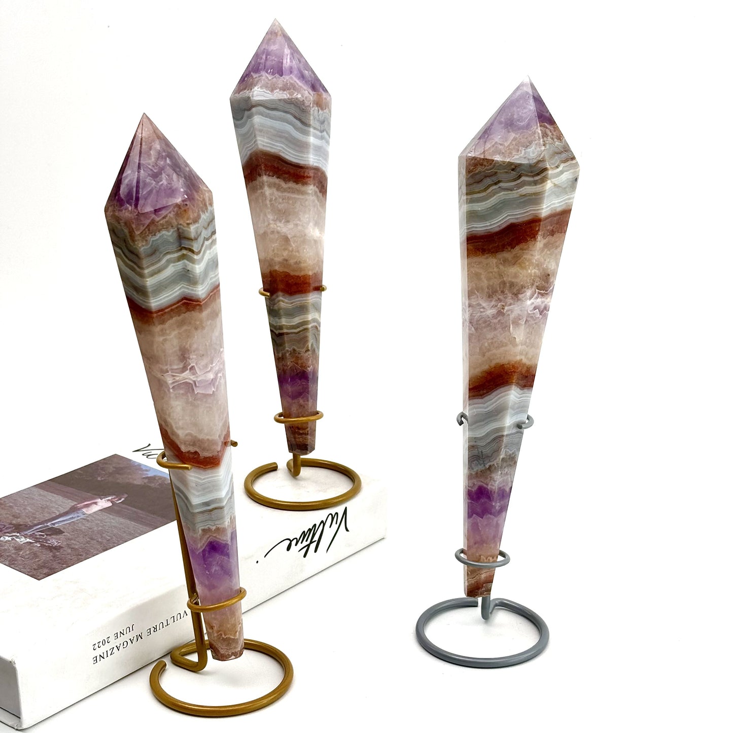 Crystal Scepters in Various Materials,The length is between 4.5cm and 34cm.Mystical Power,Crystal Scepter,Take Control of Your Destiny