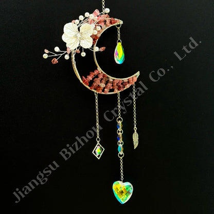 Moon pendant dreamcatcher,gifts for family and friends.