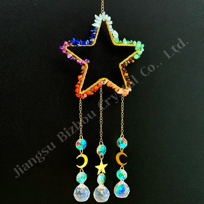 Five-pointed star pendant dreamcatcher,gifts for family and friends.