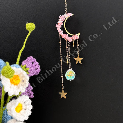 Atrapasueños con colgante de luna, regalos para familiares y amigos.