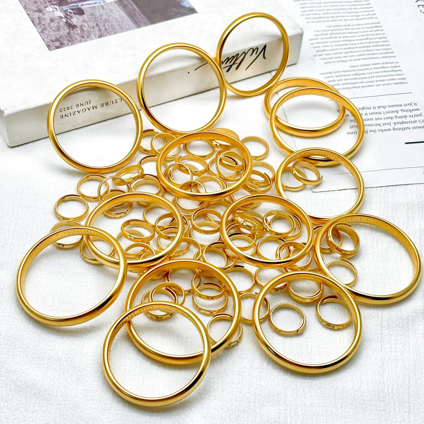 Special Offer：$1~$3/pc Golden patterned ring and Bracelet,Affordable and affordable