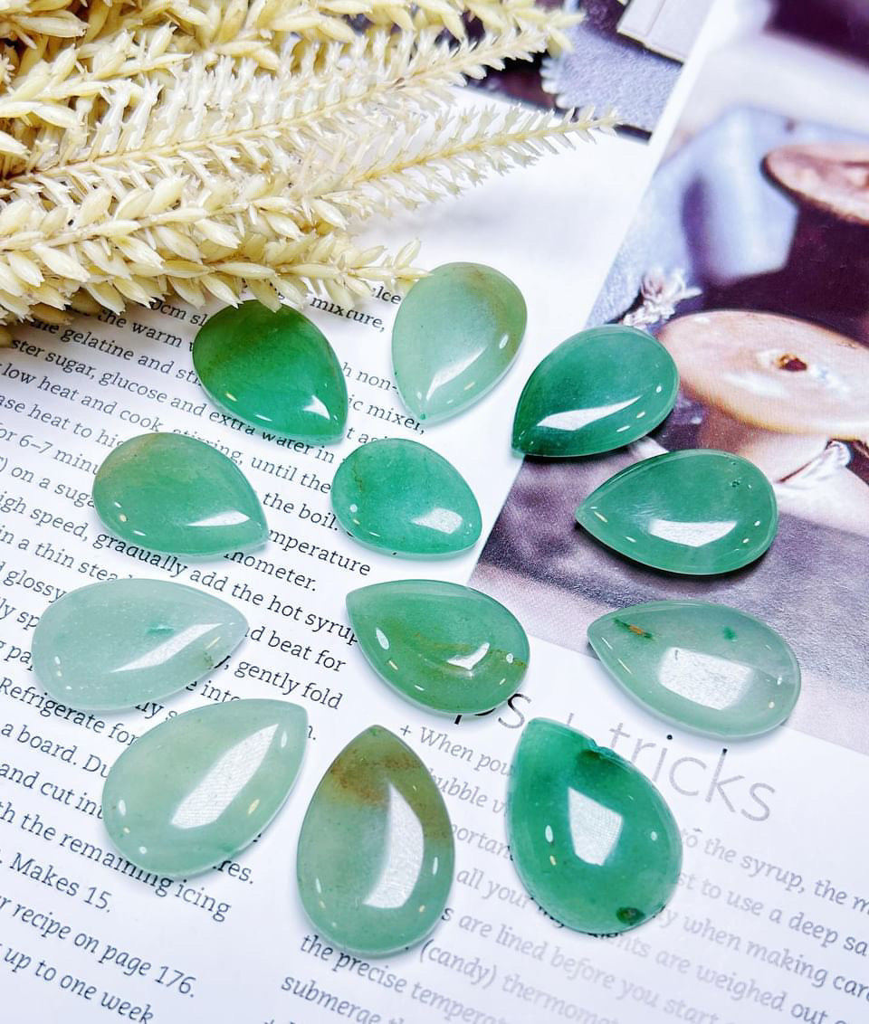 $1/PCS TearDrop Gemstone Cabochons Drop Shape Crystal Quartz For Earrings Pendant Making Supplies,Tear Drop Pocket Stone Crystal Gift