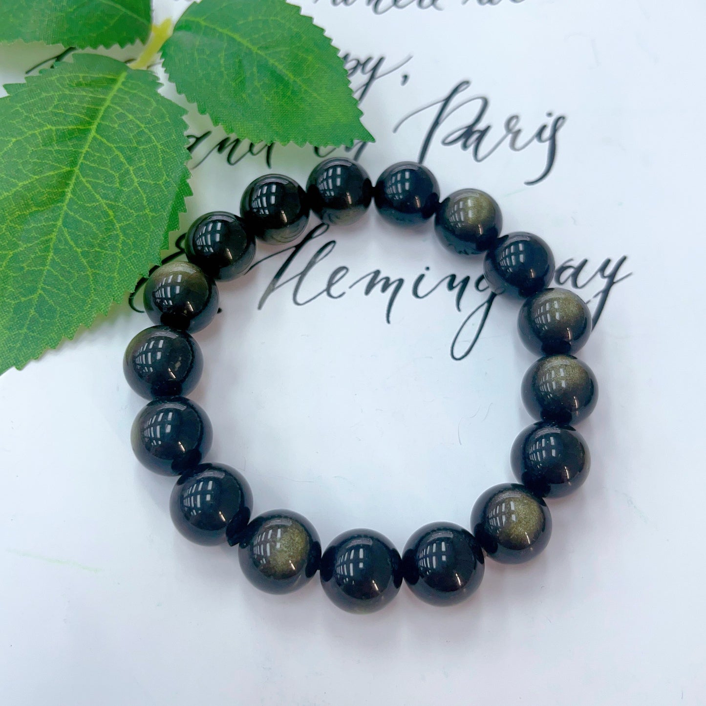 Obsidian bracelet .