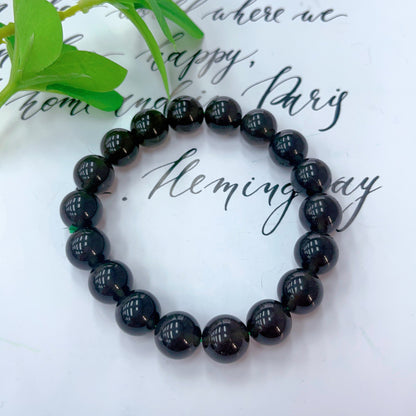 Black agate bracelet.