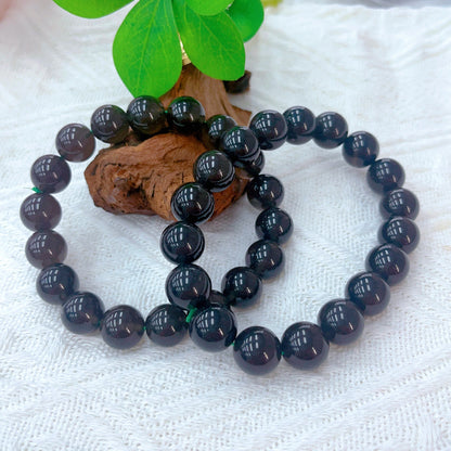 Black agate bracelet.