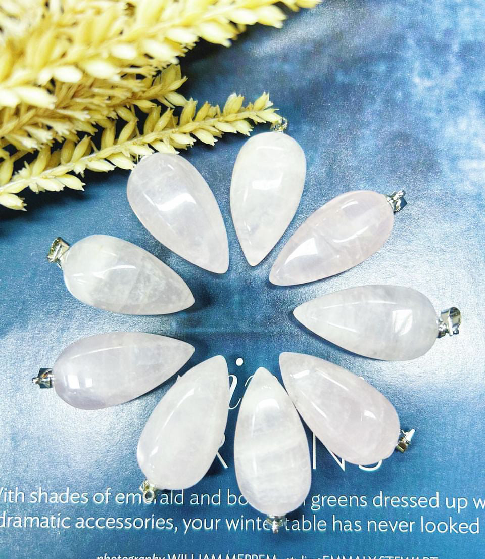 $3/2pcs  Pointed Crystal with Pendent, Natural Crystal Quartz, Healing Crystal Jewelry, Energetic Protection