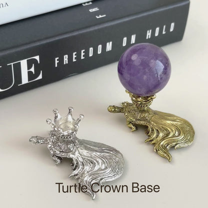 $3.8/1pcs Golden turtel-tail crystal base, Silvery turtel-tail crystal base, crystal sphere base.