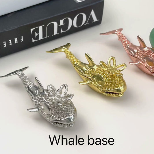 $8.7/1pcs Brilliant goldenwhale crystal base,Brilliant rose gold whale crystal base,Brilliant silvery whale crystal base,crystal sphere base.