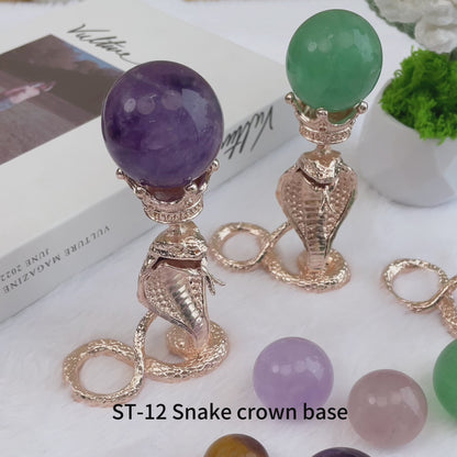 $6/1pcs brilliant rose gold cobra crystal base,crystal sphere base.