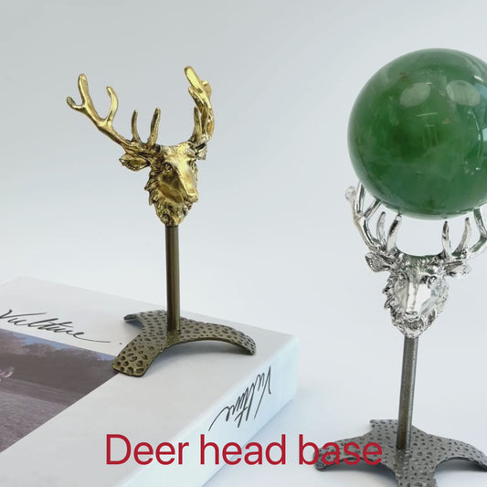 $6.5/1pcs Deer haed crystal sphere base.