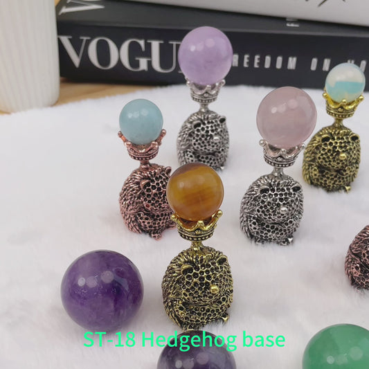 $4.5/1pcs Golden hedgehog crystal base,silvery hedgehog crystal base,rose gold hedgehog crystal base,crystal sphere base.