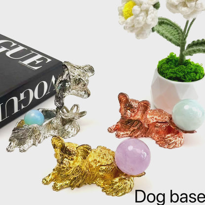 $8.8/1pcs Dog crystal sphere base.