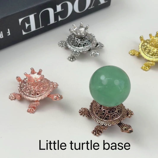 $2.8/1pcs Brilliant golden small-turtle crystal base, Brilliant rose gold small-turtle crystal base, Silvery small-turtle crystal base, Rose gold small-turtle crystal base, crystal sphere base.