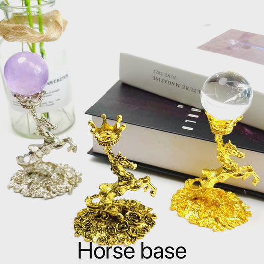 $6.2/1pcs Horse crown crystal sphere base.