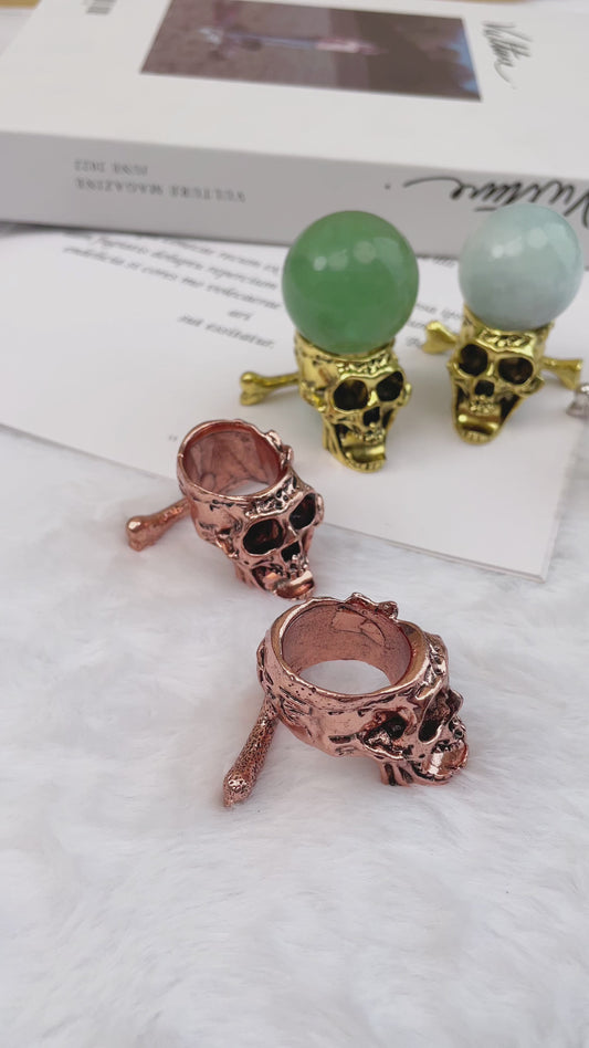 $3.5pcs Golden skull crystal base,silvery skull crystal base,rose gold skull crystal base,crystal sphere base.