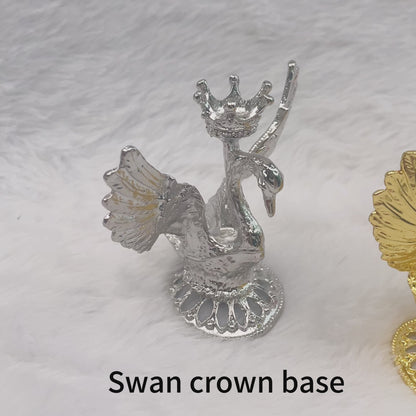 $5/1pcs Brilliant golden swan-crown crystal base,Brilliant silvery swan-crown crystal base,Brilliant rose gold swan-crown crystal base,crystal sphere base.