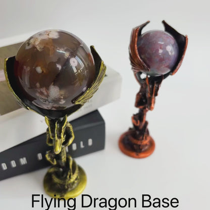 $12.9/1pcs Golden flying dragon crystal base, Dark rose gold flying dragon crystal base, Light rose gold flying dragon crystal base,crystal sphere base.