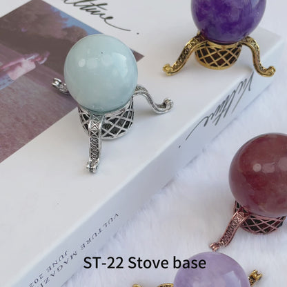 $2/1pcs Golden stove crystal base,Silvery stove crystal base,Rose gold stove crystal base,crystal sphere base.