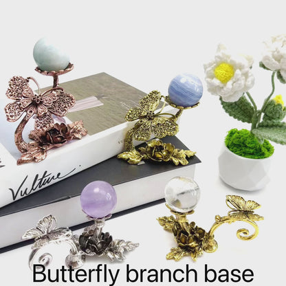 $5.7/1pcs Butterfly's love with flower crystal sphere base.