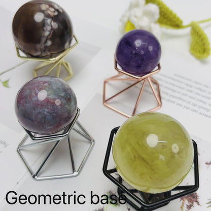 $1.5/1pcs Brilliant golden geometry crystal base, Brilliant rose gold geometry crystal base, Brilliant silvery geometry crystal base, Black geometry crystal base, crystal sphere base.