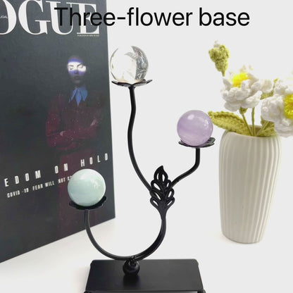 $8.4/1pcs Black flower branch crystal sphere base.