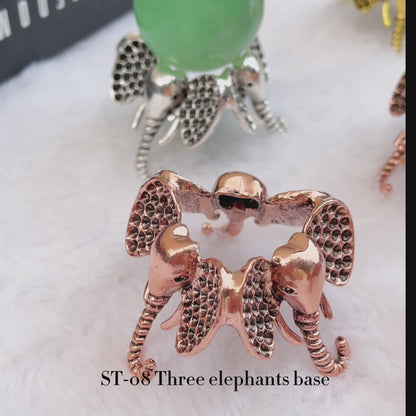 $2.5/1pcs Golden elephant-heads crystal base,silvery elephant-heads crystal base,rose gold elephant-heads crystal base,crystal sphere base.