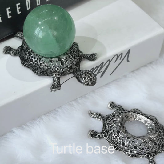 $2.1/1pcs Silvery turtel-frog crystal base, crystal sphere base.