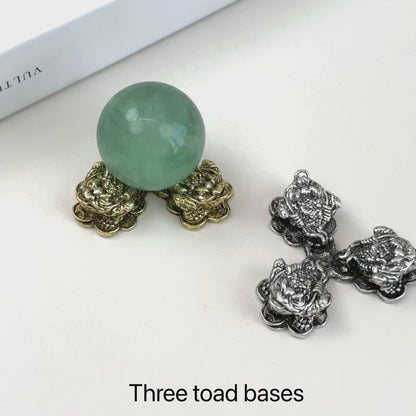 $3.5/1pcs Golden tree-leg-frogs crystal base, Silvery tree-leg-frogs crystal base, crystal sphere base.